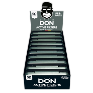 CALM DON® Active Filter 10x50 Display | Aktivkohlefilter slim ø5.9mm mit Kokos-Aktivkohle